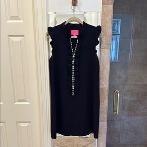 Lilly Pulitzer Black Ruffled Sheath Mini Dress